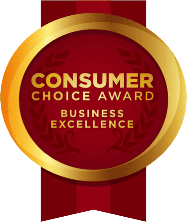 Professional moving company banner with HK Movers logo and Consumer Choice Award Business Excellence recognition.