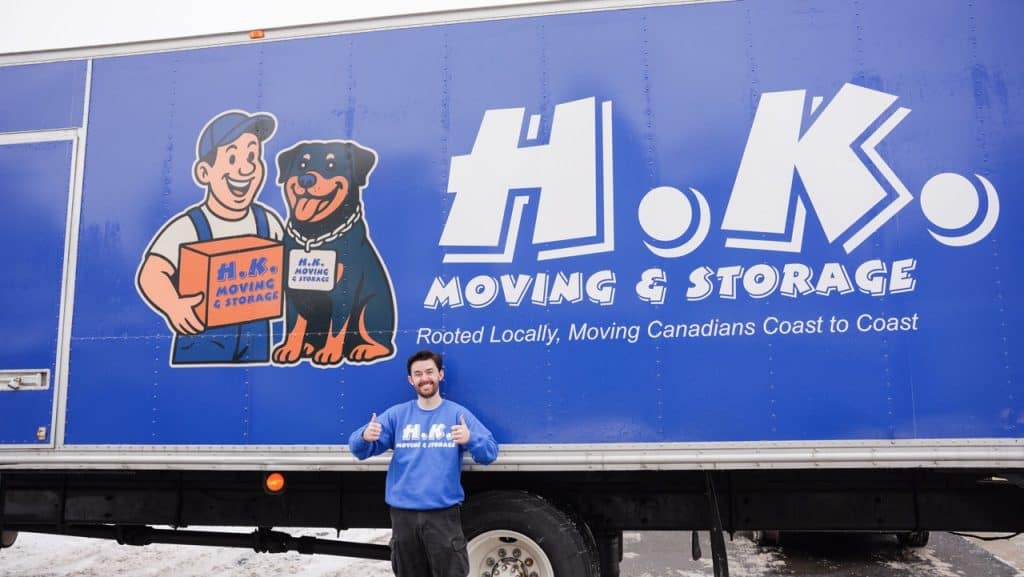 H.K. Moving and Storage truck with logo